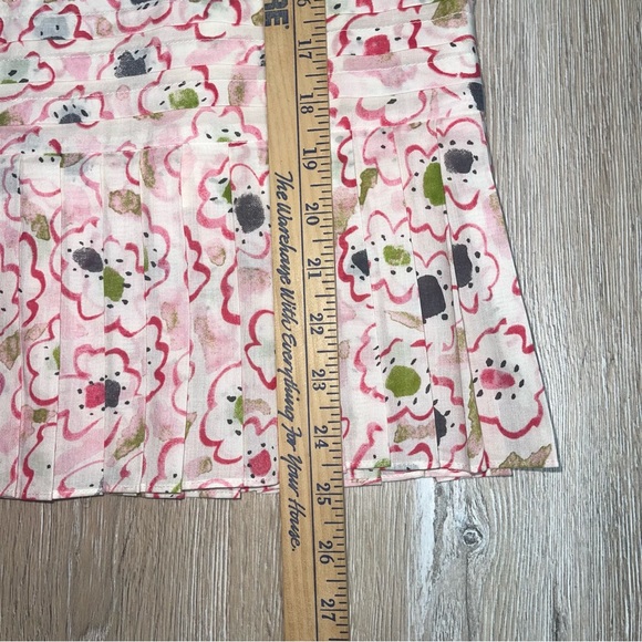 Tibi Women’s Size 4 Floral Lace Pleated Midi Skirt Cotton Lined Multi Color - Picture 11 of 13